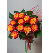 Hoa Hồng Đỏ Cam Cháy 